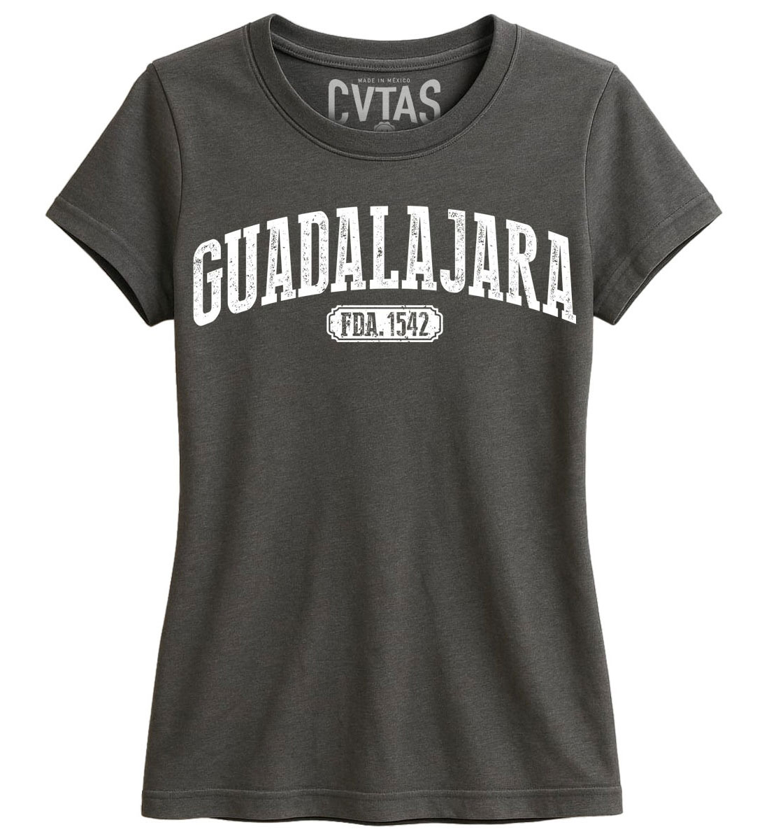 Playera Negro Jaspe Guadalajara