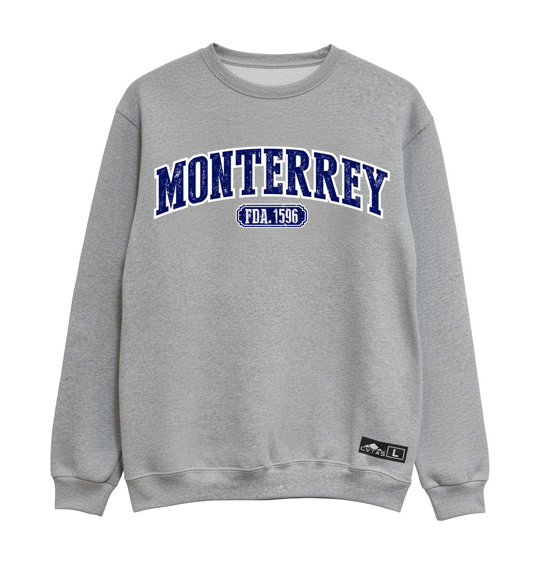 Sudadera Color Gris Jaspe Monterrey